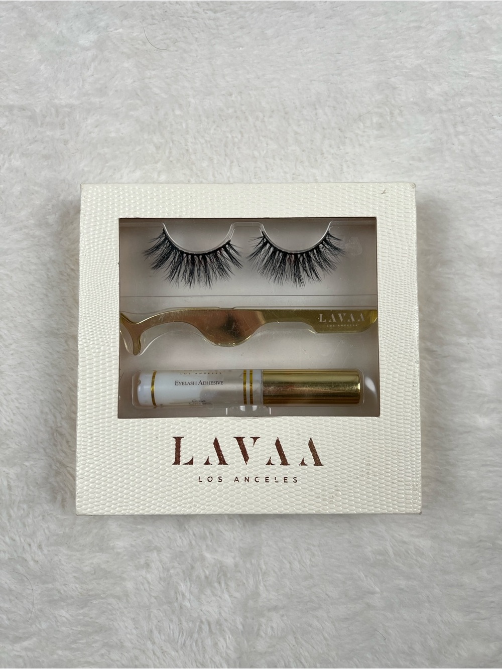 Lavaa Lashes Flirty 3D Mink Lash Set Kit New Adhesive Applicator